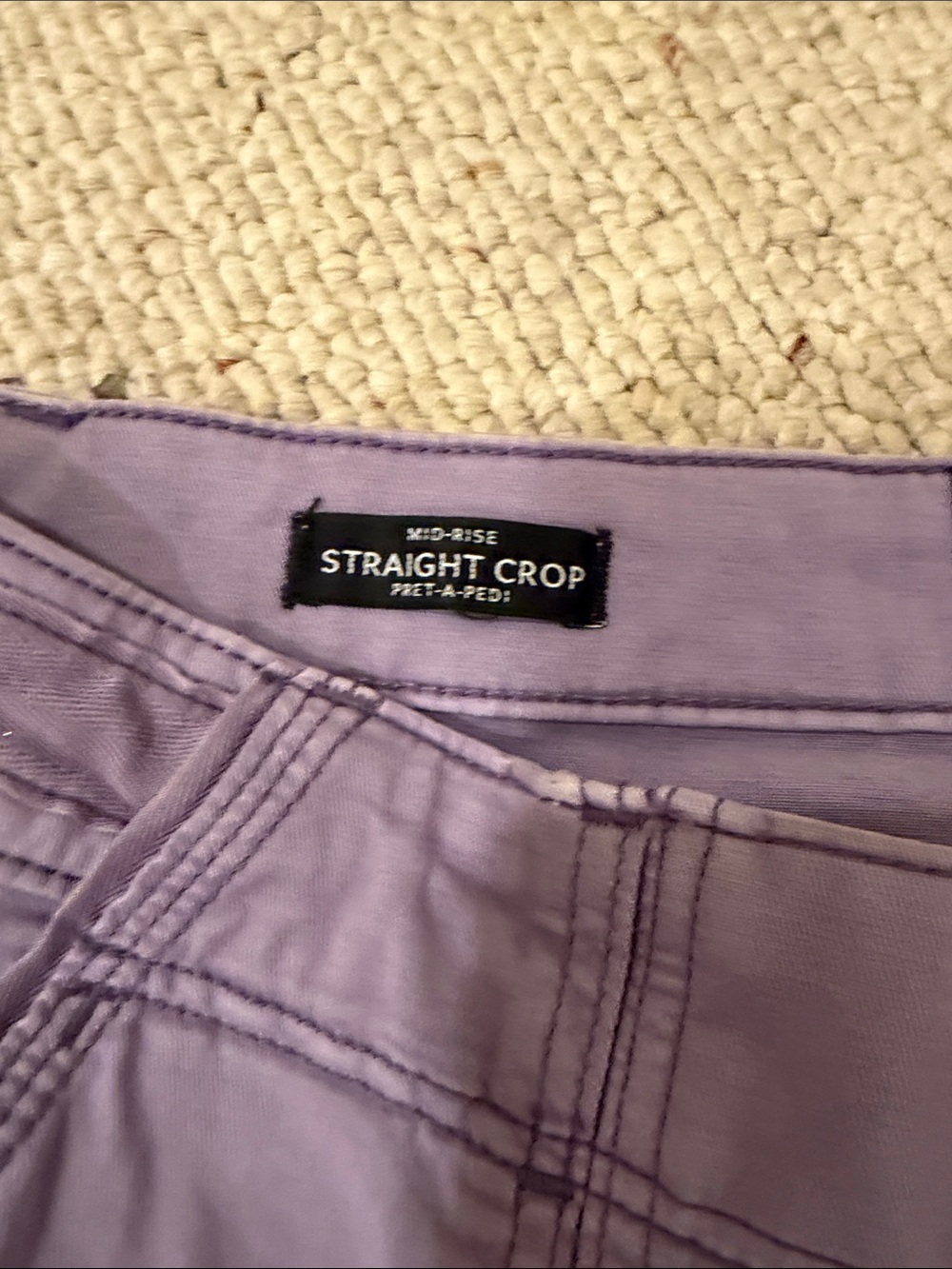 White House black market pret a pedi lavender mid rise pantWomen's Straight-Leg - Picture 6 of 12